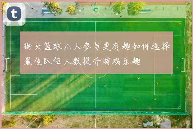 街头篮球几人参与更有趣如何选择最佳队伍人数提升游戏乐趣
